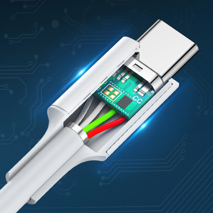 Ugreen - Ugreen USB-C Till USB-C PD QC AFC 0.5m Kabel - Vit