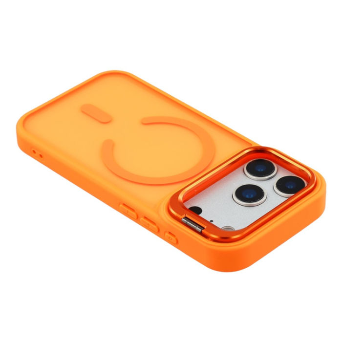 A-One Brand - iPhone 17 Pro Mobilskal MagSafe Lins Kickstand - Orange