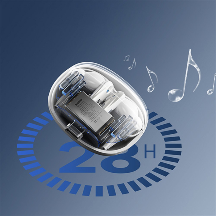 Remax - REMAX In-Ear Hörlurar Bluetooth ANC ENC W21N - Vit