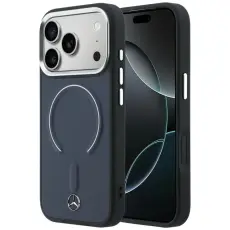 Mercedes - Mercedes Mobilskal F&ouml;r iPhone 17 Pro Max MagSafe L&auml;der 3D - Marinbl&aring;