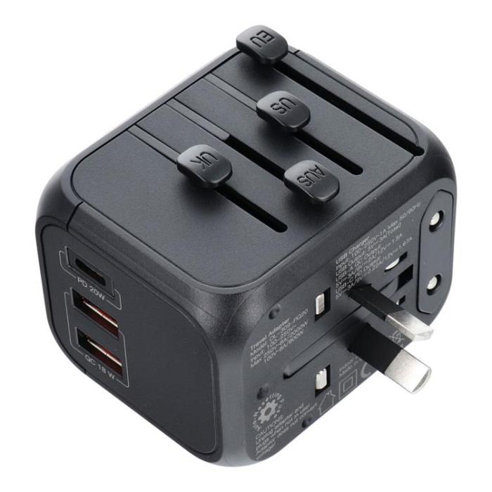 OEM - Reseladdaradapter hela världen SL-209PQ-2 - Svart