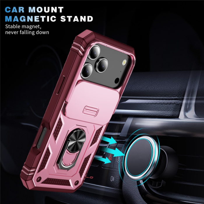 A-One Brand - iPhone 17 Pro Max Mobilskal Slide Camshield Kickstand