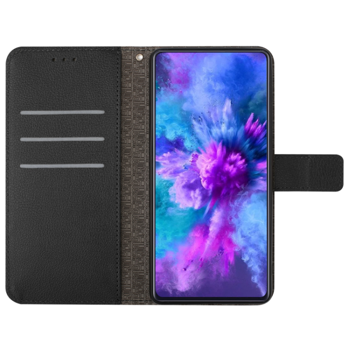 A-One Brand - OnePlus Nord 5 Plånboksfodral Litchi Imprint - Svart