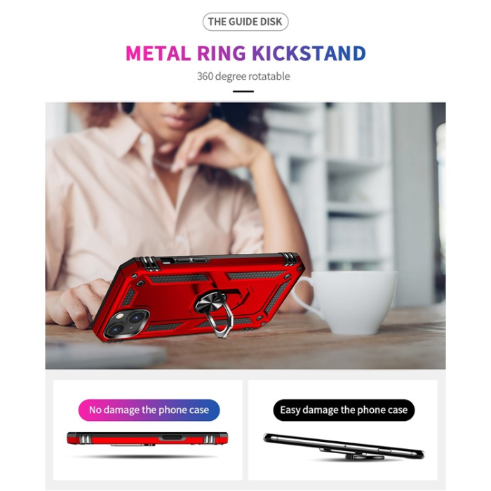 A-One Brand - iPhone 15 Plus Mobilskal med Kickstand - Guld