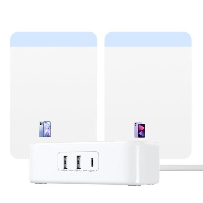 Ugreen - Ugreen Grenuttag Förlängningssladd med 2x USB Portar 1x USB-C - Svart