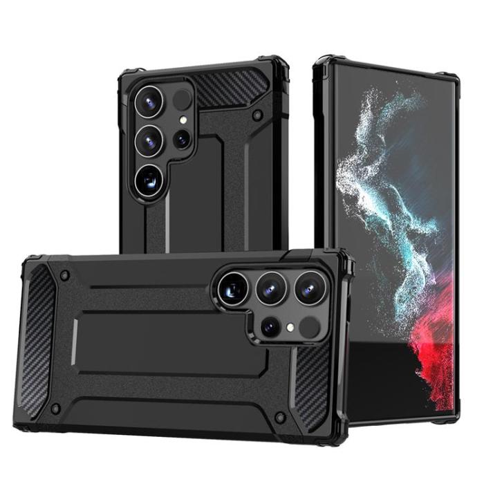 OEM - Galaxy S24 Ultra Mobilskal Hybrid Armor - Svart