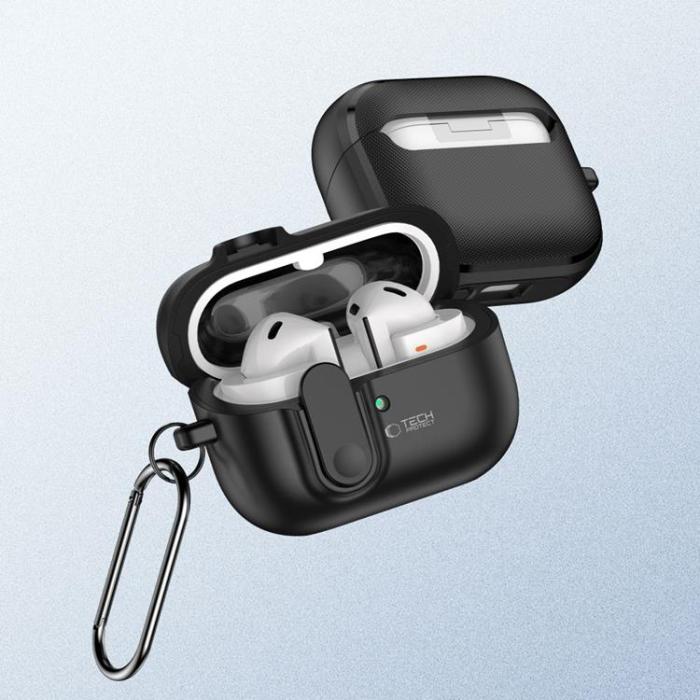 Tech-Protect - Tech-Protect Samsung Galaxy Buds 3/3 Pro Skal Slim Hook - Svart
