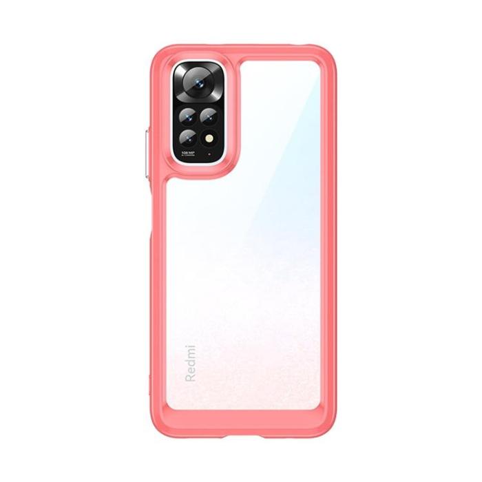 OEM - Xiaomi Redmi Note 11/11S Skal Outer Space med en Gelram - Röd