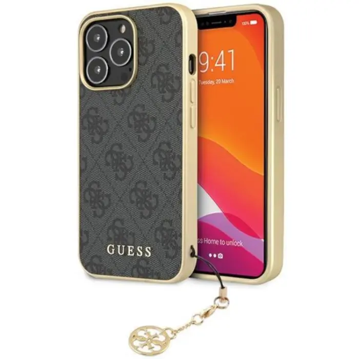 Guess - Guess iPhone 14 Pro Mobilskal Charms Collection - Grå