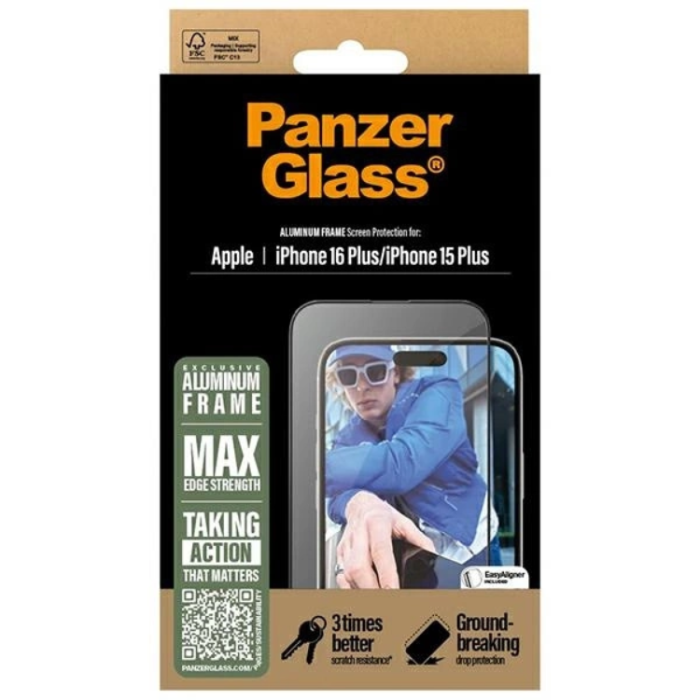 PanzerGlass - PanzerGlass iPhone 16 Pro Max Härdat Glas Skärmskydd Ultra-Wide Fit - Clear