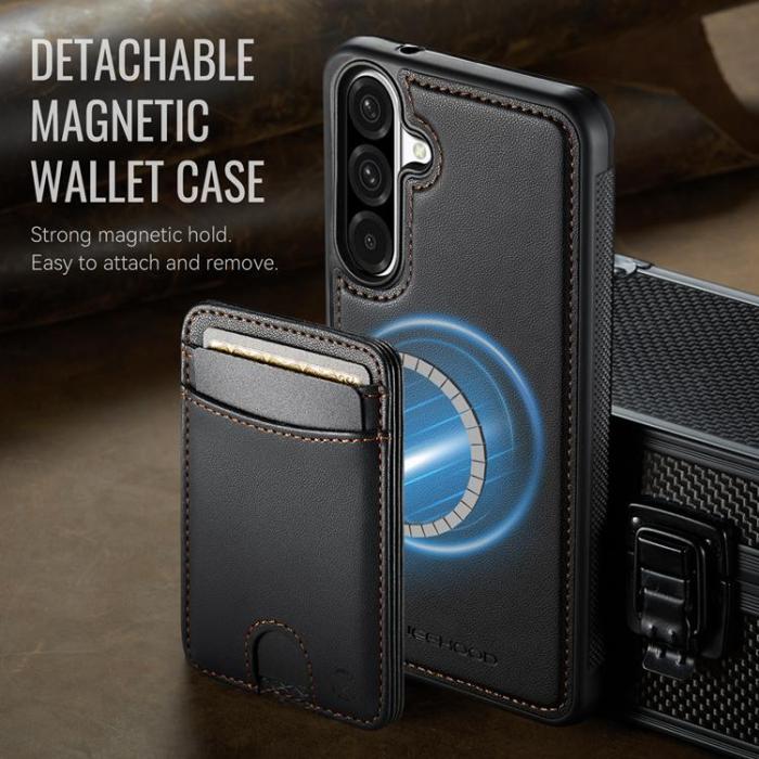 OEM - JEEHOOD Samsung Galaxy A26 5G Mobilskal KonstLäder - Svart