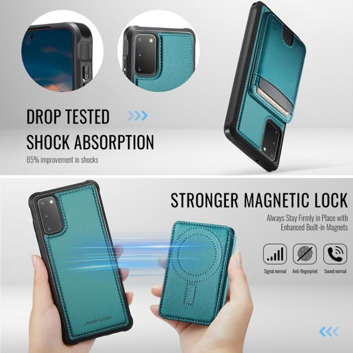 OEM - JEEHOOD Mobilskal till Samsung Galaxy S20 5G Konstläder - Blå