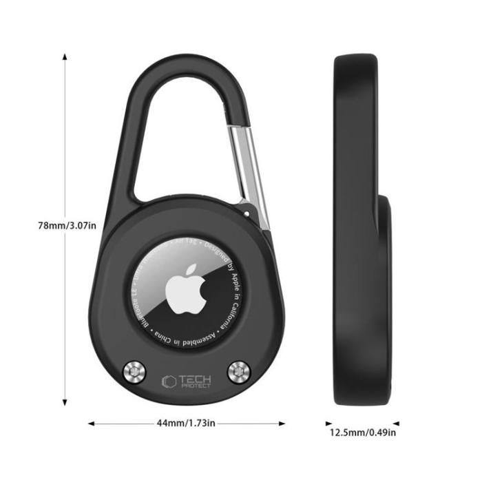 Tech-Protect - Tech-Protect Apple Airtag 1/2 Skal Nyckelring Slidelock - Svart