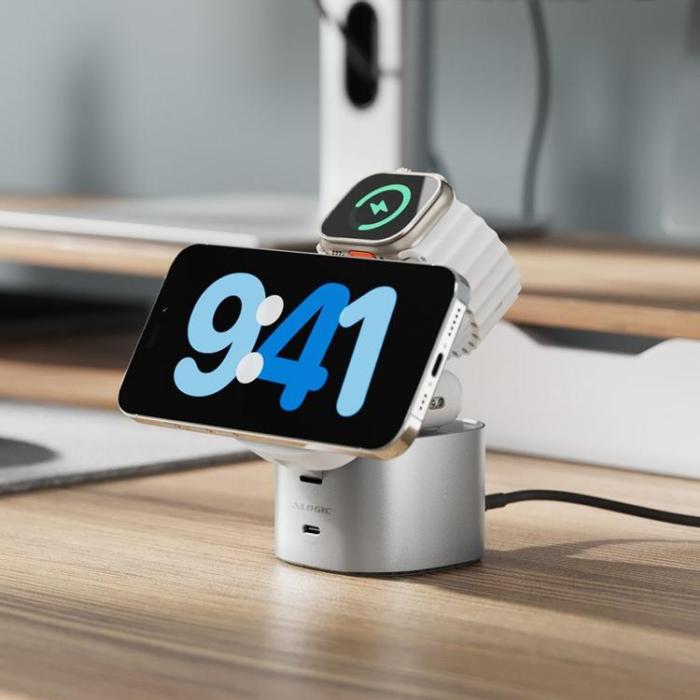 ALOGIC - Alogic Qi2 4-in-1 Trådlös Laddare iPhone, Apple Watch, AirPods