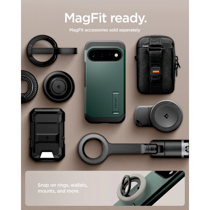 Spigen - Spigen Mobilskal För Google Pixel 11 Magsafe Tough Armor - Abyss Grön