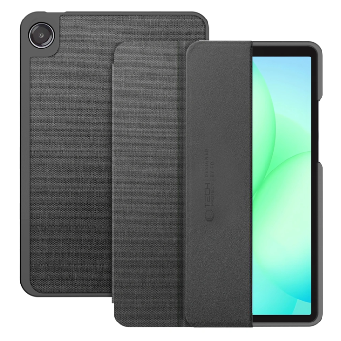 Tech-Protect - Tech-Protect Galaxy Tab A9 Plus Fodral Canvas - Charcoal Grå