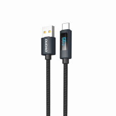Dudao - Dudao L7T USB-A - USB-C 66W Kabel med LED Display 1m - Svart