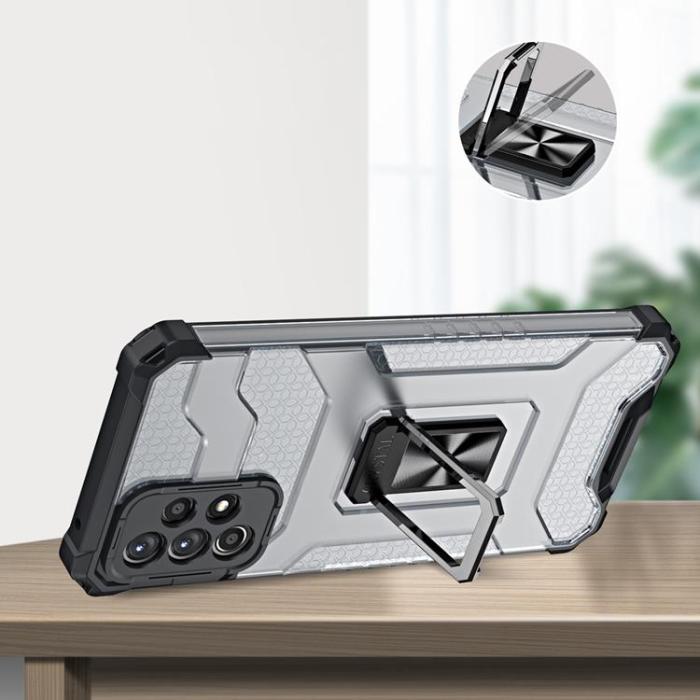 OEM - Crystal Ring Kickstand Skal Galaxy A72 4G - Röd