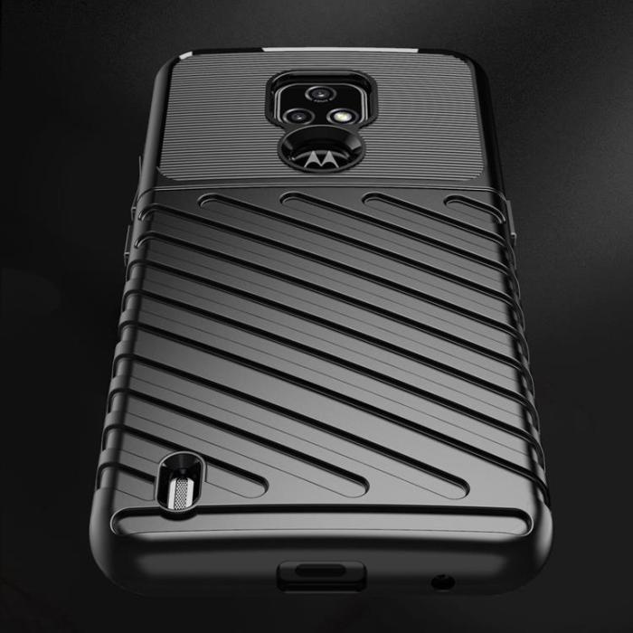 UTGATT - Motorola Moto E7 Skal Thunder Flexible Armored - Svart