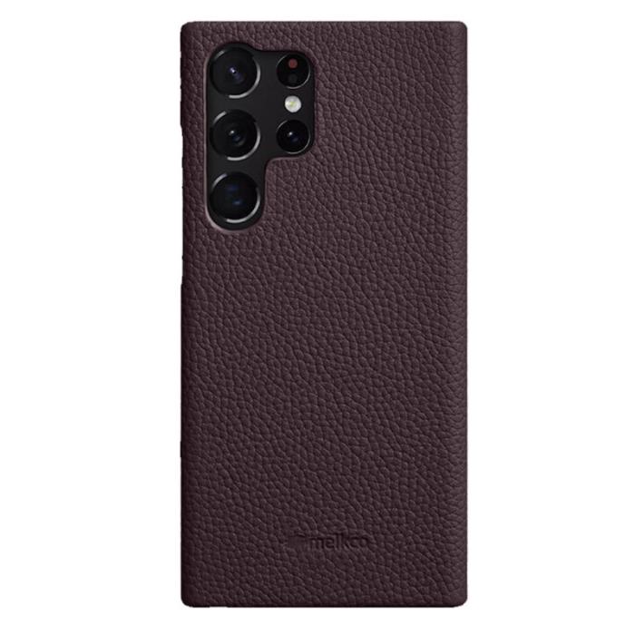 Melkco - MELKCO Mobilskal för Samsung Galaxy S23 Ultra, Äkta läder, Lila
