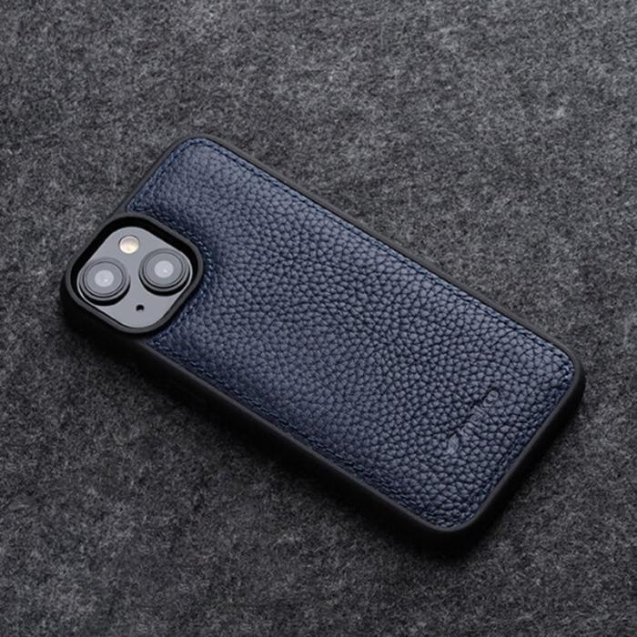 Melkco - MELKCO Mobilskal till iPhone 14 Plus Äkta Läder + PC Anti-rep Telefon Röd