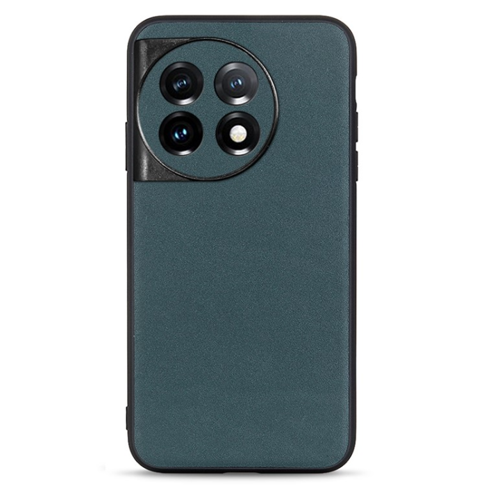 A-One Brand - OnePlus 11 Mobilskal Äkta Läder Coated TPU - Grön