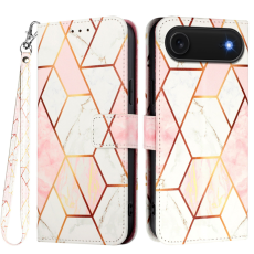 A-One Brand - iPhone 17 Air Plånboksfodral Marble Pattern med Rem LS002