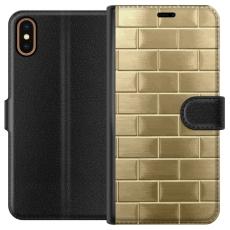 iSecrets - Pl&aring;nboksfodral till Apple iPhone XS med Gyllene Murstenar