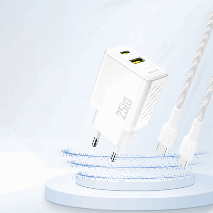 Dudao - Dudao Snabbladdare 25W A26T GaN USB-A, USB-C - Vit