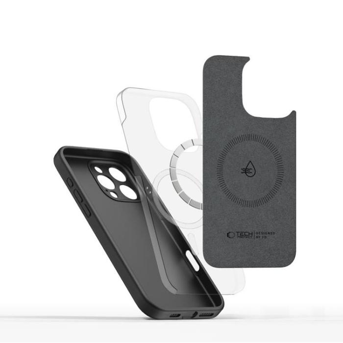 Tech-Protect - Tech-Protect iPhone 16 Pro Max Mobilskal Magsafe Liquid Silikon - Svart