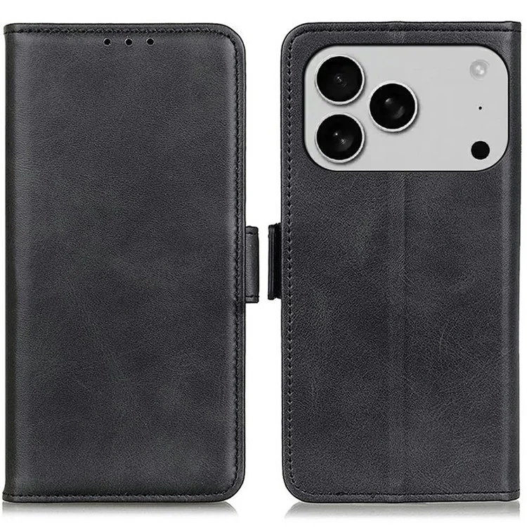 iPhone 17 Pro Max Plånboksfodral Konstläder Texture - Svart | 2353 | AlltMobil