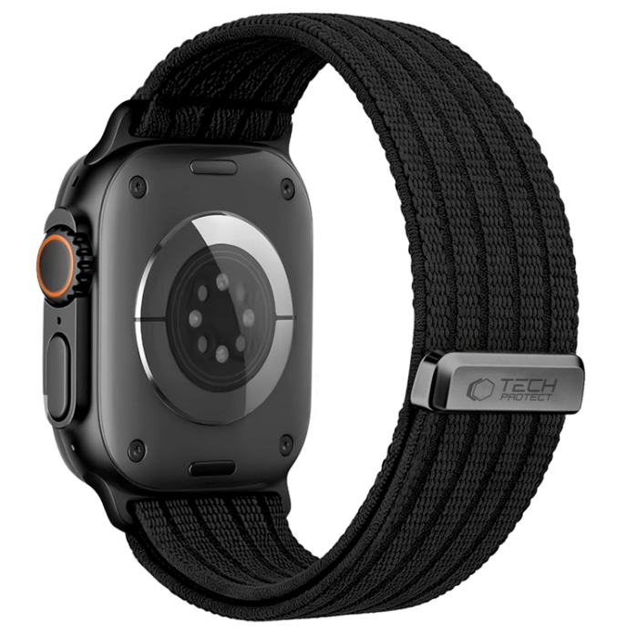 Tech-Protect - Tech-Protect Apple Watch (44/45/46/49mm) Armband Nylon - Svart