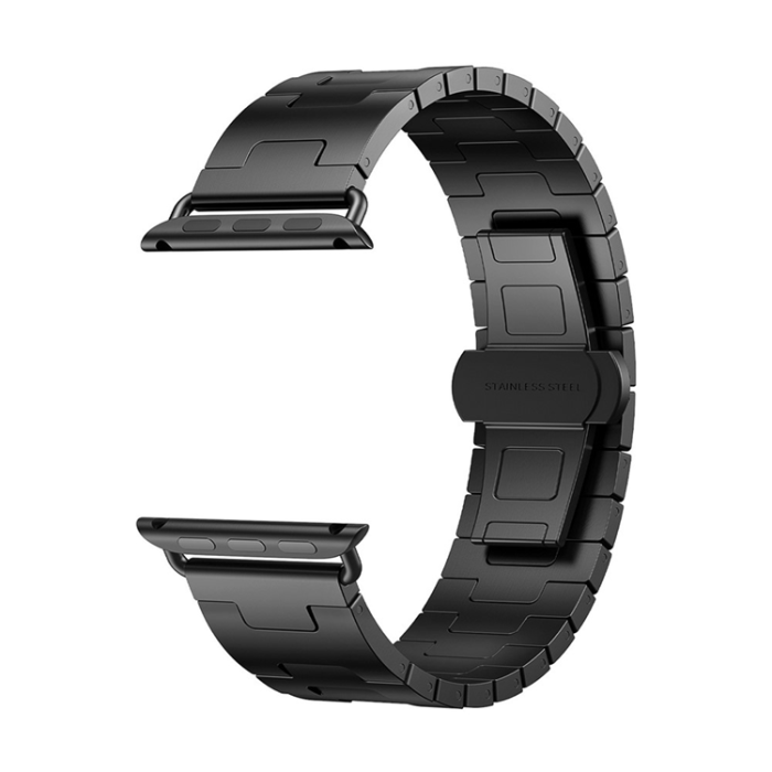 A-One Brand - Apple Watch (42/44/45/46/49mm) Armband Titanium Alloy - Svart