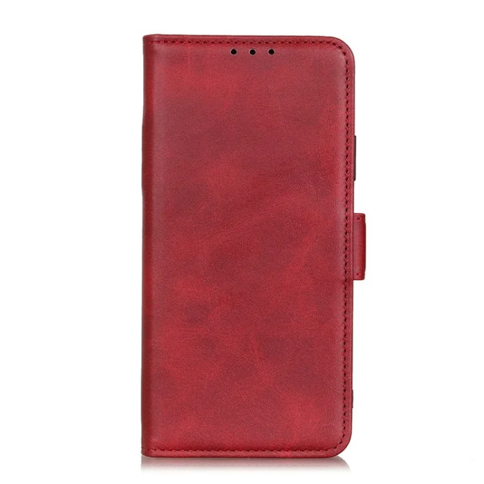 A-One Brand - iPhone 17 Pro Max Plånboksfodral Cowhide Texture - Röd