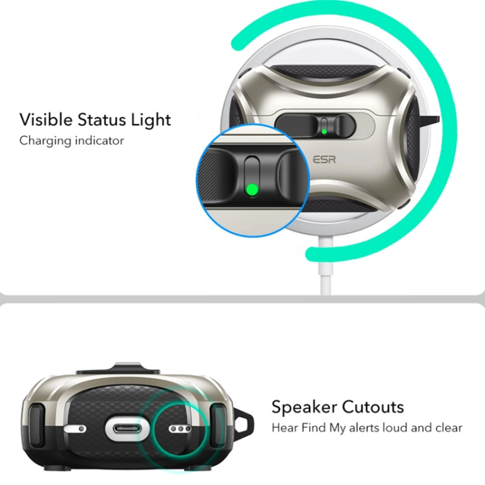 ESR - ESR Apple Airpods Pro 3 Skal Magsafe Cyber Flicklock