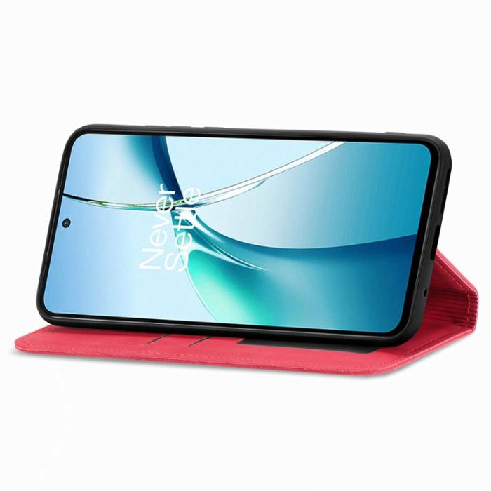 OEM - Mobilfodral för Samsung Galaxy S26 Konstläder Kortfack - Röd