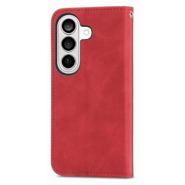 OEM - Mobilfodral för Samsung Galaxy S26 Konstläder Kortfack - Röd
