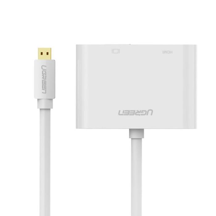 UTGATT5 - Ugreen Micro HDMI Till VGA 30cm - Svart