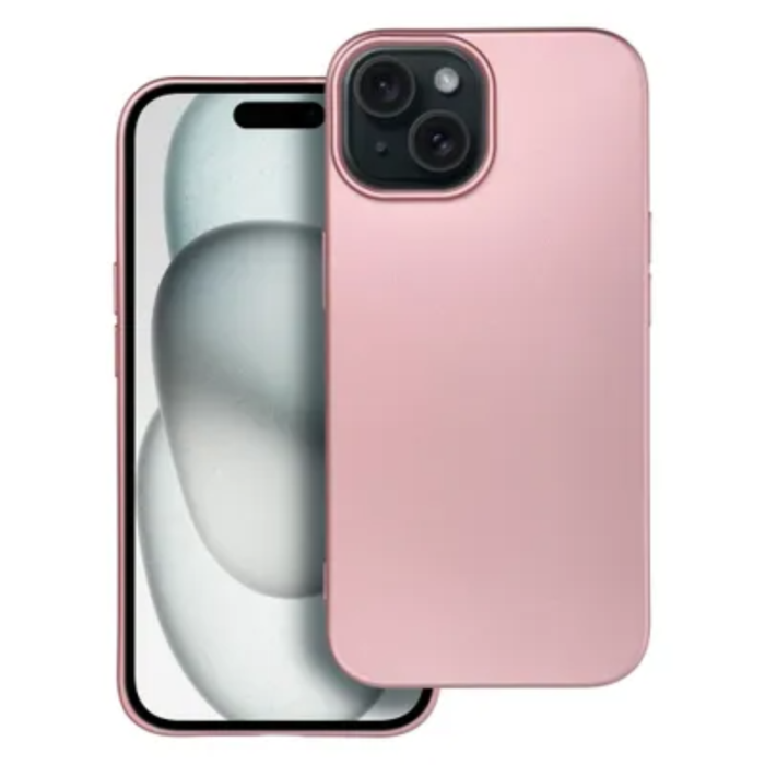 OEM - iPhone 15 Mobilskal Metallic - Rosa