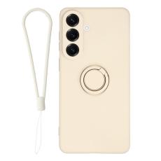 OEM - Mobilskal f&ouml;r Samsung Galaxy S26 Silikon med Ring Kickstand - Beige