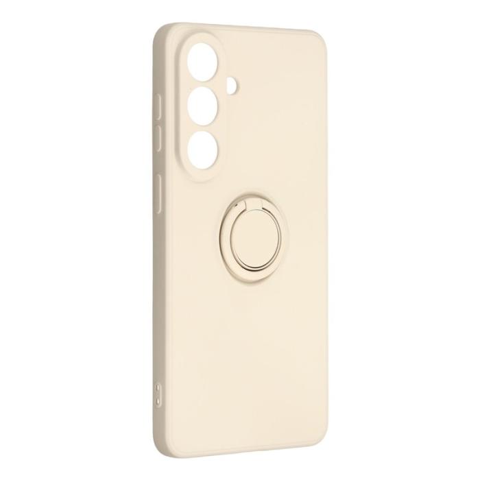 OEM - Mobilskal för Samsung Galaxy S26 Silikon med Ring Kickstand - Beige
