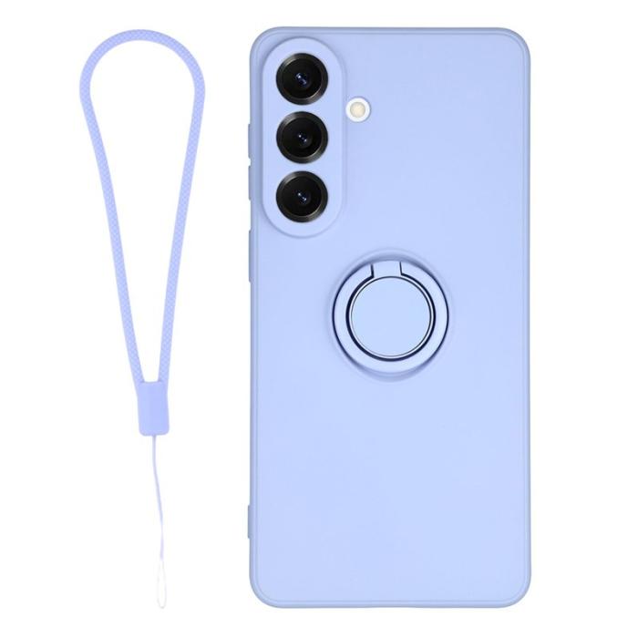OEM - Mobilskal för Samsung Galaxy S26 Silikon med Ring Kickstand - Ljuslila