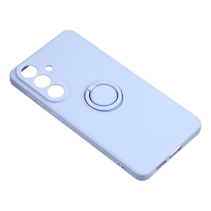 OEM - Mobilskal för Samsung Galaxy S26 Silikon med Ring Kickstand - Ljuslila