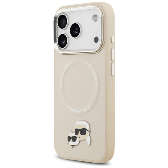 KARL LAGERFELD - Karl Lagerfeld iPhone 17 Pro Max Mobilskal MagSafe Karl Och Choupette Pins