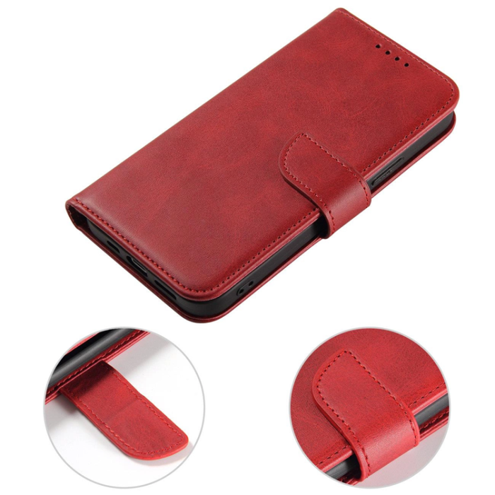OEM - Galaxy S23 Ultra Plånboksfodral Magnet Kickstand - Röd
