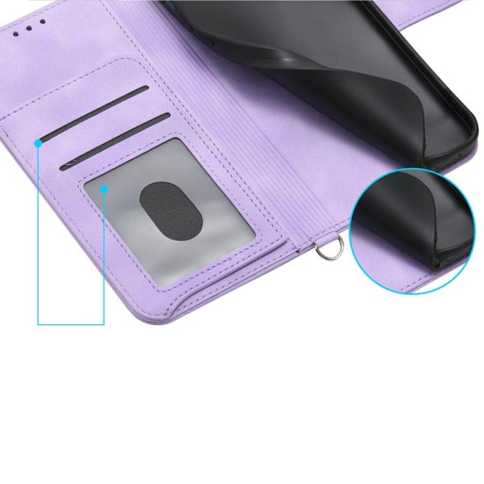 OEM - Samsung Galaxy S26 Plånboksfodral Blommönster Konstläder - Lila