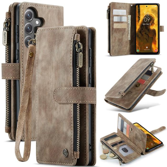 Caseme - CASEME C30 Plånboksfodral för Samsung Galaxy S23 FE - Brun Konstläder