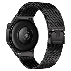 Forcell - Forcell Galaxy Watch 22mm Armband Magnetic Steel - Svart