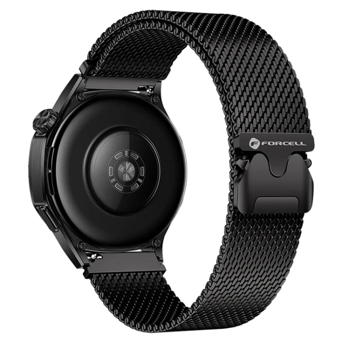 Forcell - Forcell Galaxy Watch 20mm Armband Magnetic Steel - Svart