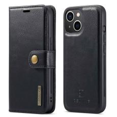 DG.MING - DG.MING iPhone 14 Pl&aring;nboksfodral Detachable Magnetiskt &Auml;kta l&auml;der Svart